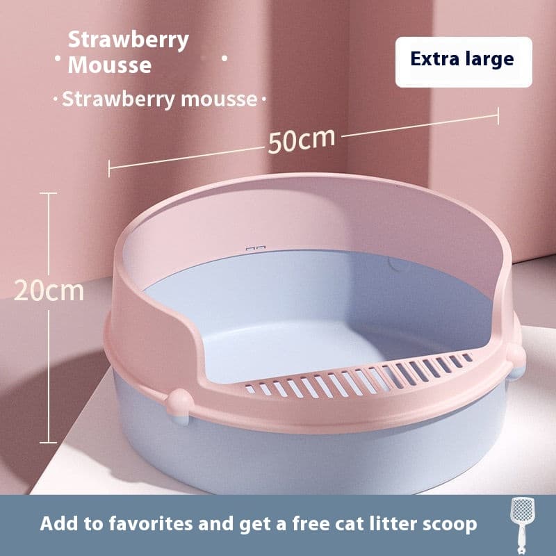 Arenero semi cerrado anti salpicaduras para gatos