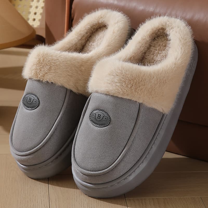 Pantuflas de invierno acolchadas para hombre