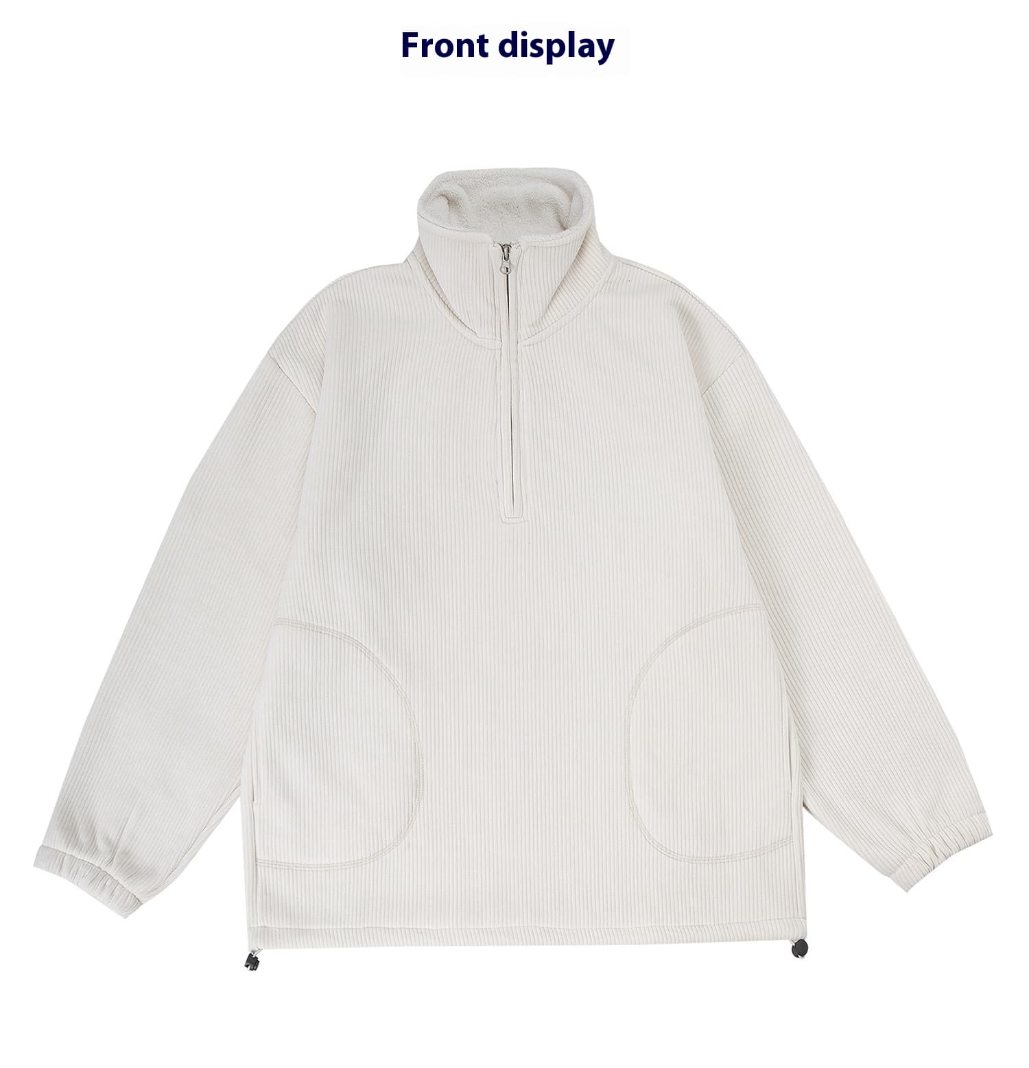 Sudadera tipo polerón de forro polar retro para hombre