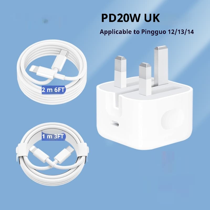 Cargador rápido 20W USB-C estándar británico
