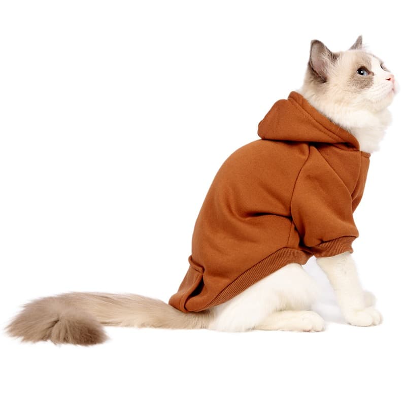 Ropa para perro pequeño con capucha de forro polar