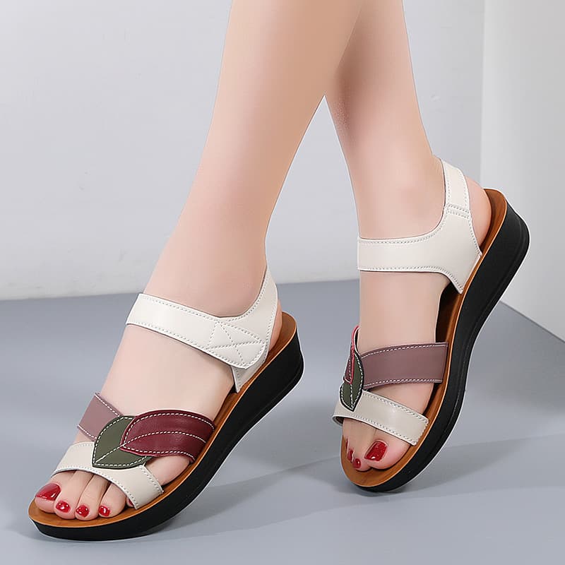 Sandalias playa mujer suela gruesa velcro antideslizante