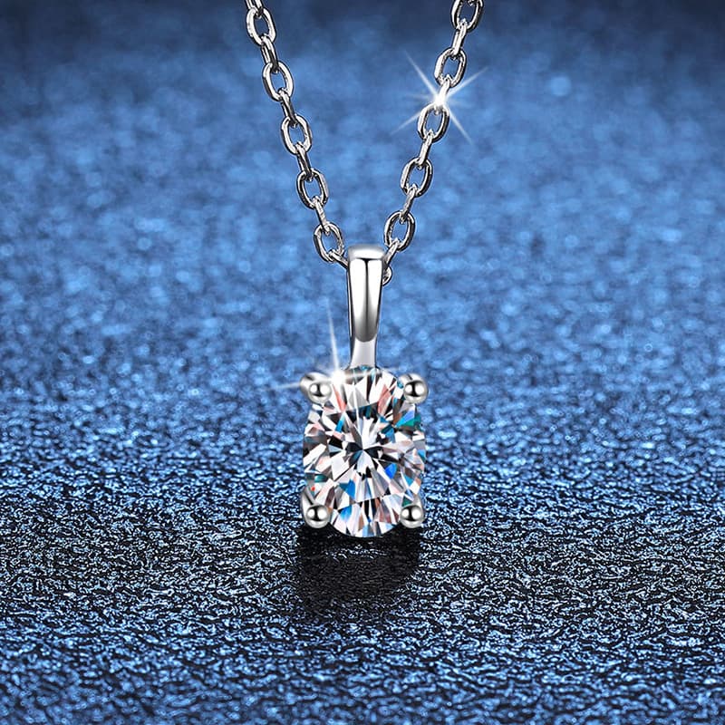 Collar moissanita 1 quilate plata 925