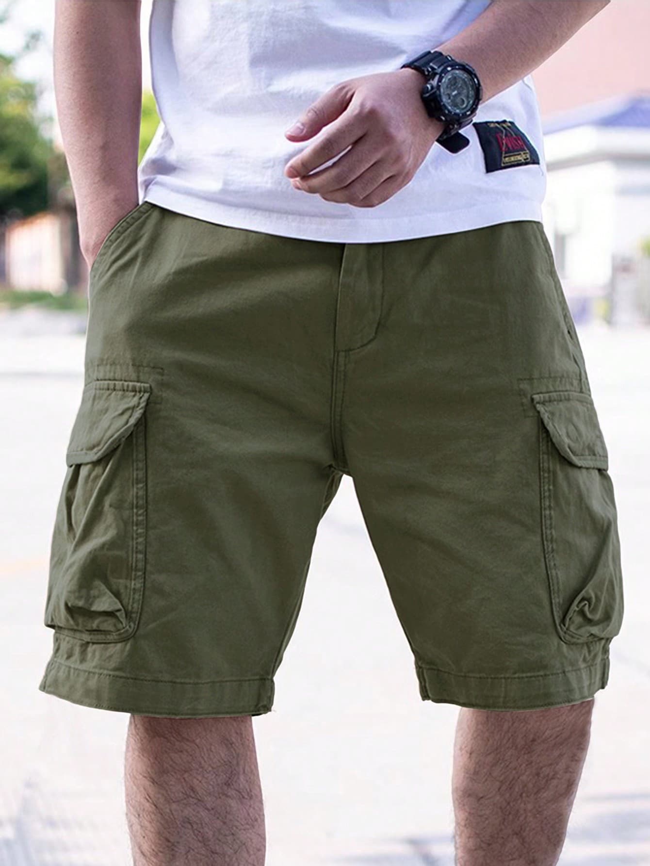 Shorts de trabajo algodón hombre verano