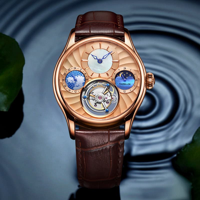 Reloj automático hueco de negocios para hombre
