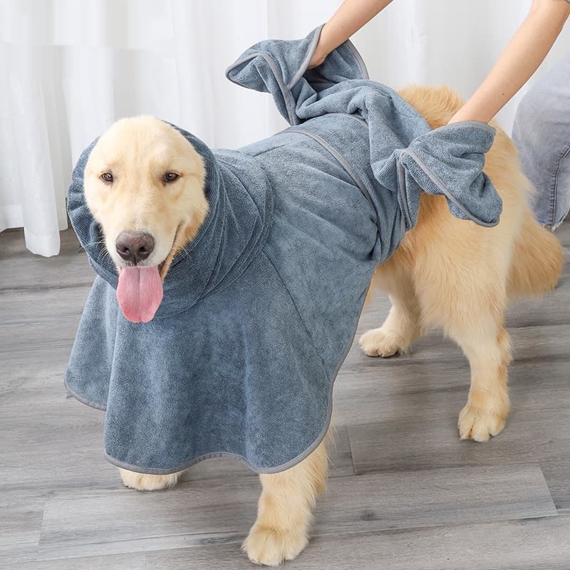 Toalla de baño para perros de algodón superabsorbente