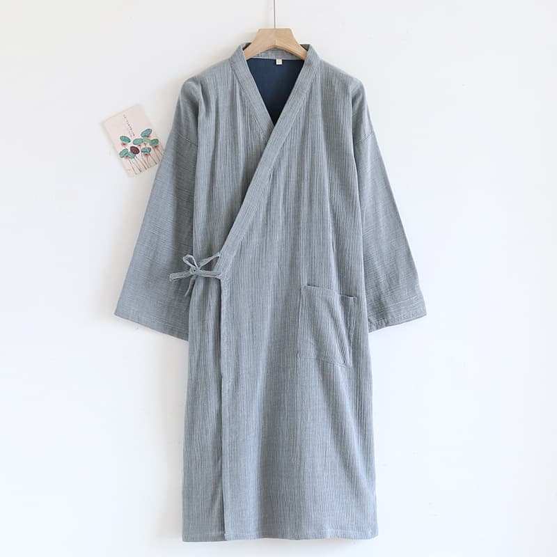 Pijama kimono japonés para hombre con cordones ajustables
