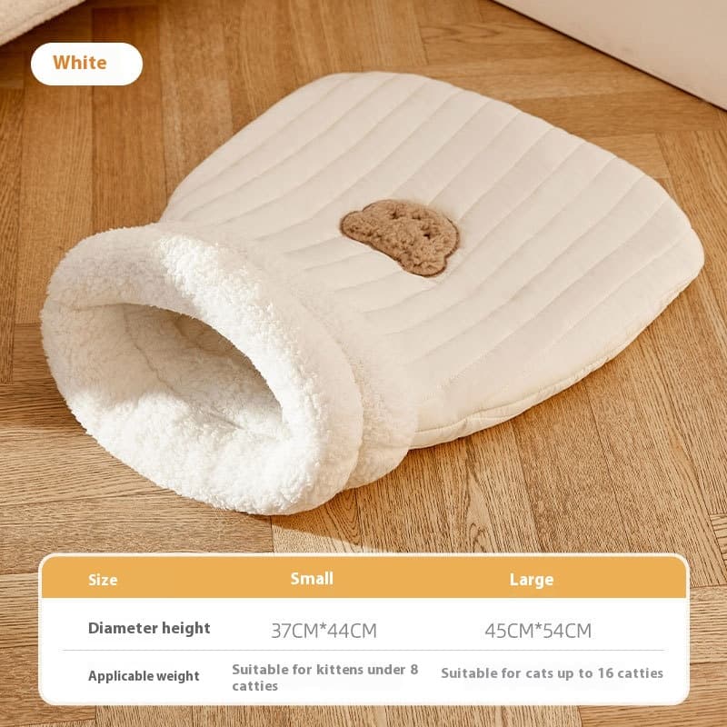 Saco cálido para gatos con entrada 3D y algodón PP