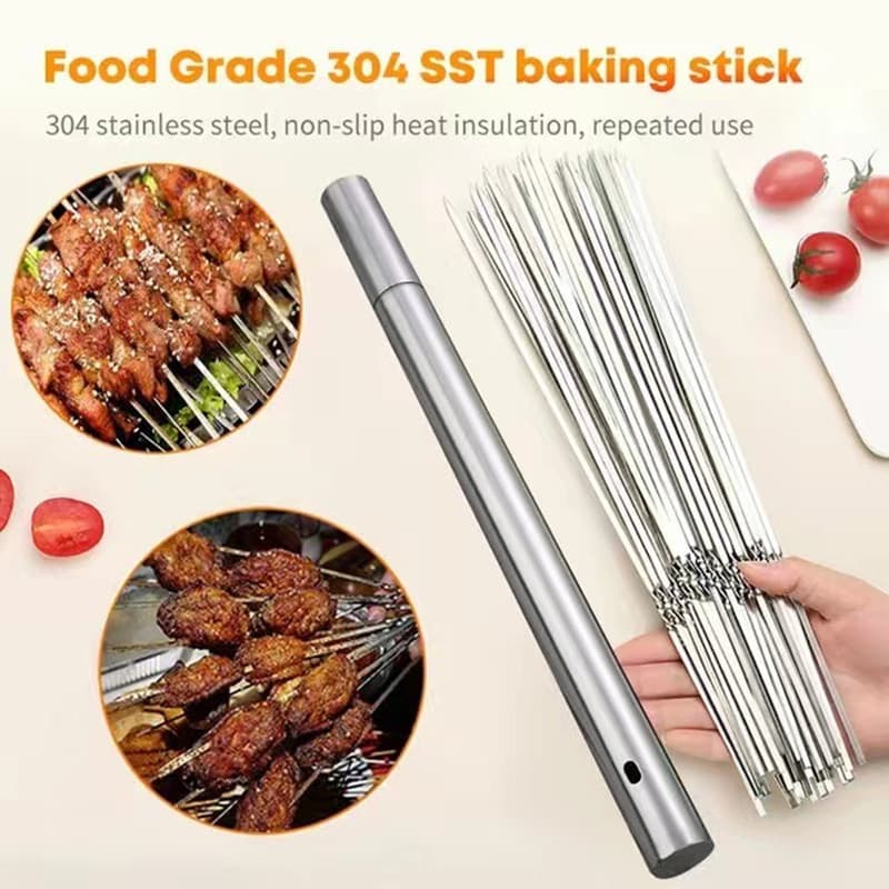 Juego de herramientas para barbacoa con tenedores acero inoxidable