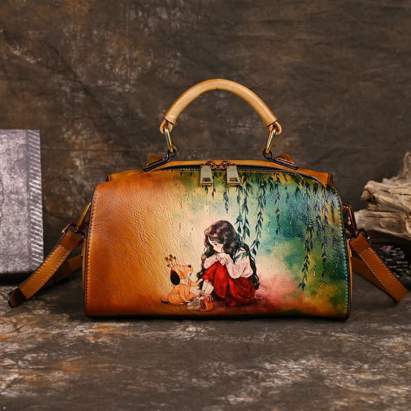 Bolso de hombro multifuncional, gran capacidad y diseño retro