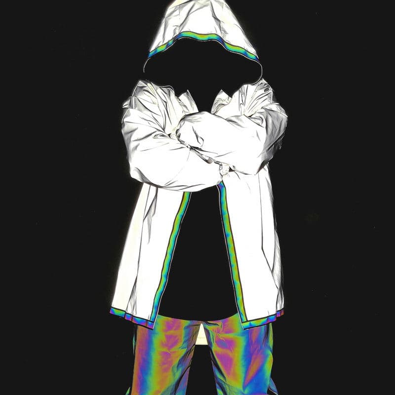 Chamarra hombre hip hop cortavientos reflexiva