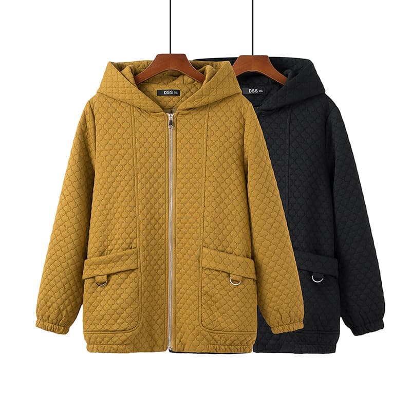 Chaqueta de punto holgada con capucha de algodón