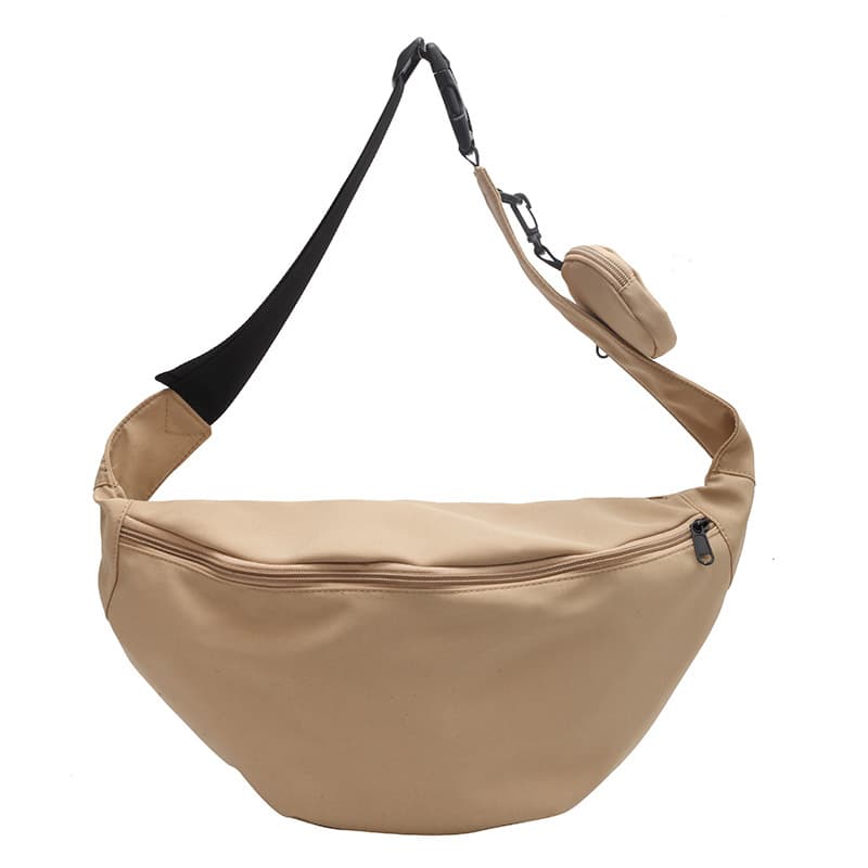 Bolsa de cintura de nylon retro con correa