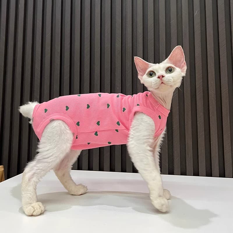 Camiseta de verano sin mangas con corazones