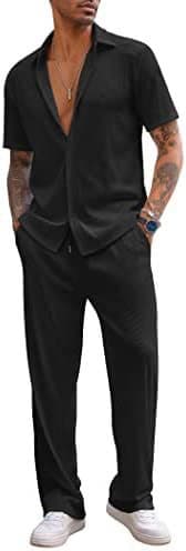Traje casual holgado de manga corta