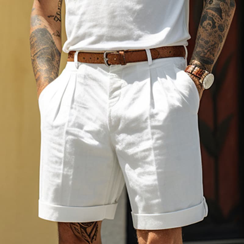 Pantalones cortos rectos con bolsillos para uso diario