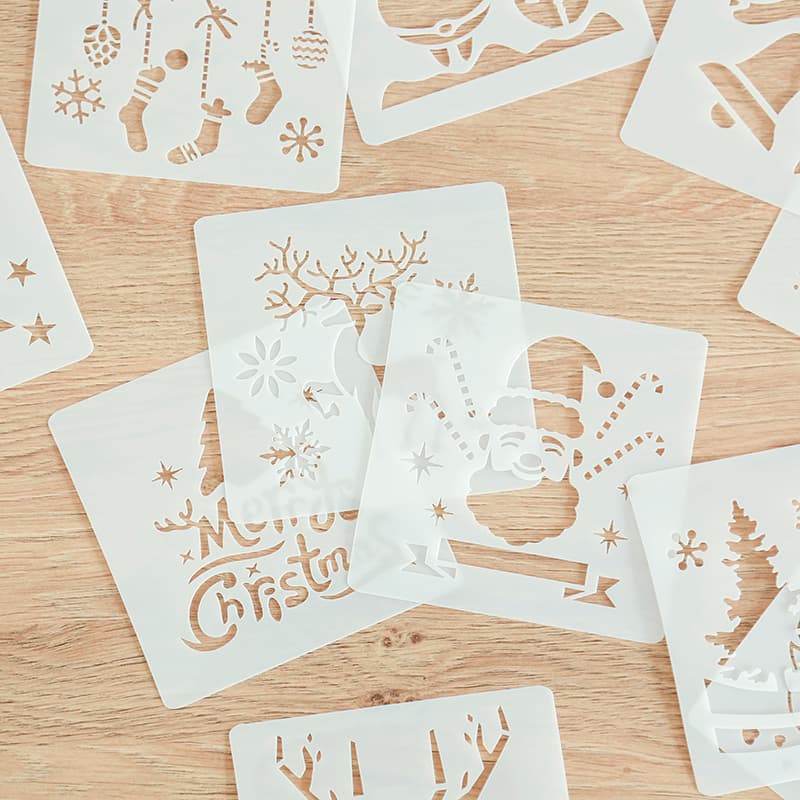 Plantilla DIY de álbum con diseño navideño calado