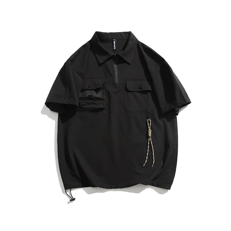 Camiseta para hombre manga corta con cuello solapa