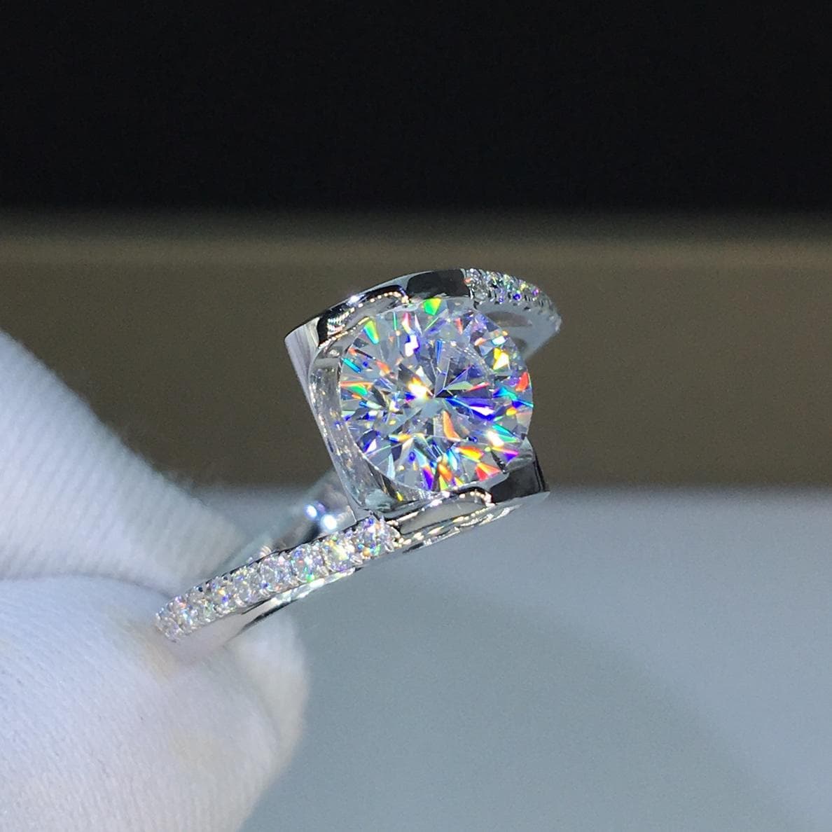 Anillo de diamante Angel Kiss