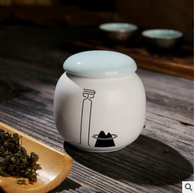 Frasco de té de cerámica con sello hermético