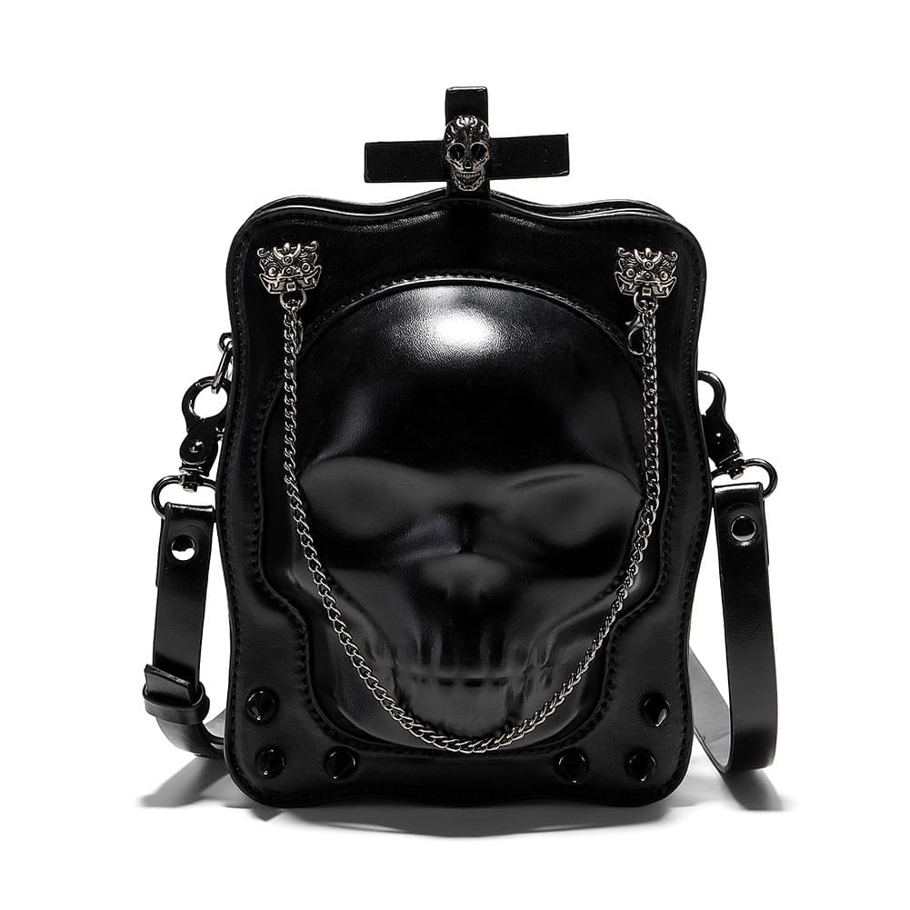Bolsa gótica calavera mini cuadrada