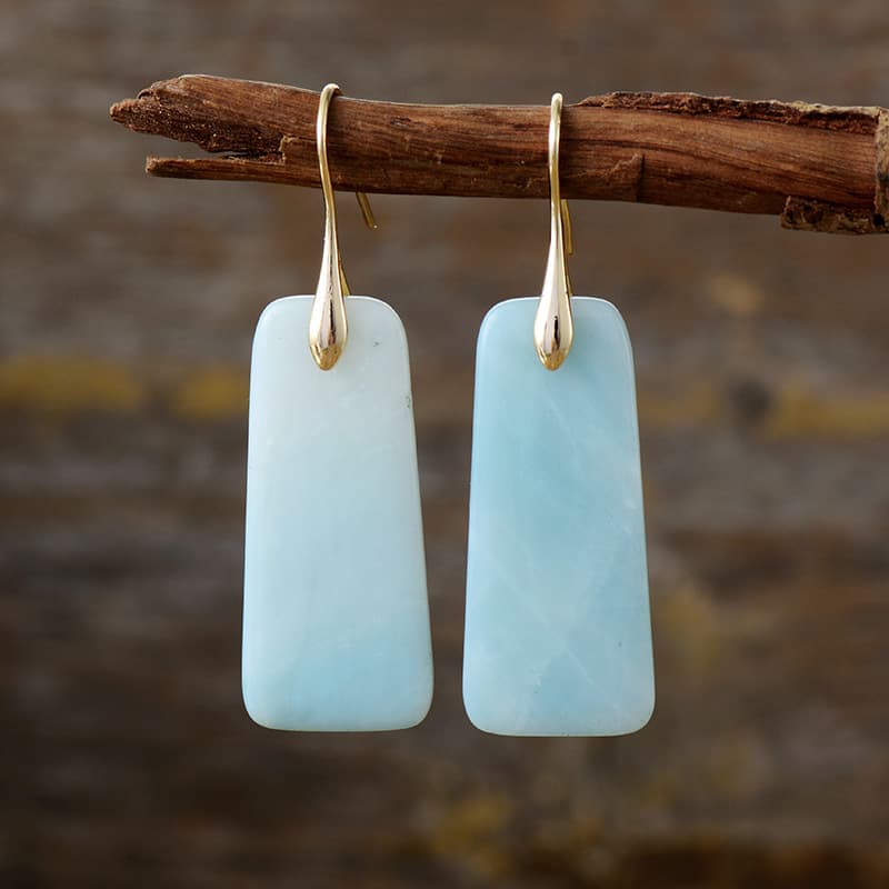 Aretes de colgante geométrico europeo y americano
