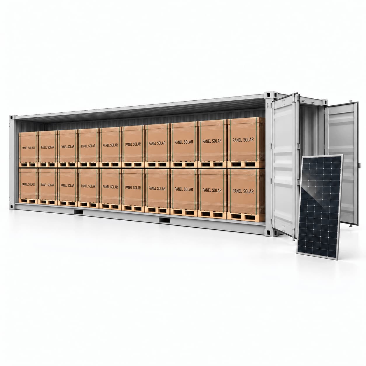 Contenedor - Panel Solar Bifacial NE Solar 710W (20 PALLETS: 620 PANELES)