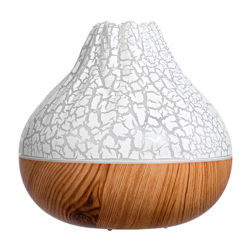 Humidificador con forma de volcán y luz ambiental