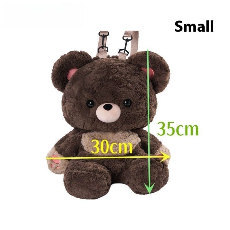 Bolso de pareja de peluche con diseño oso