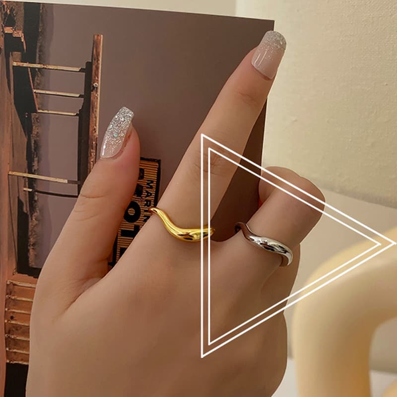 Anillo ondulado irregular clásico japonés