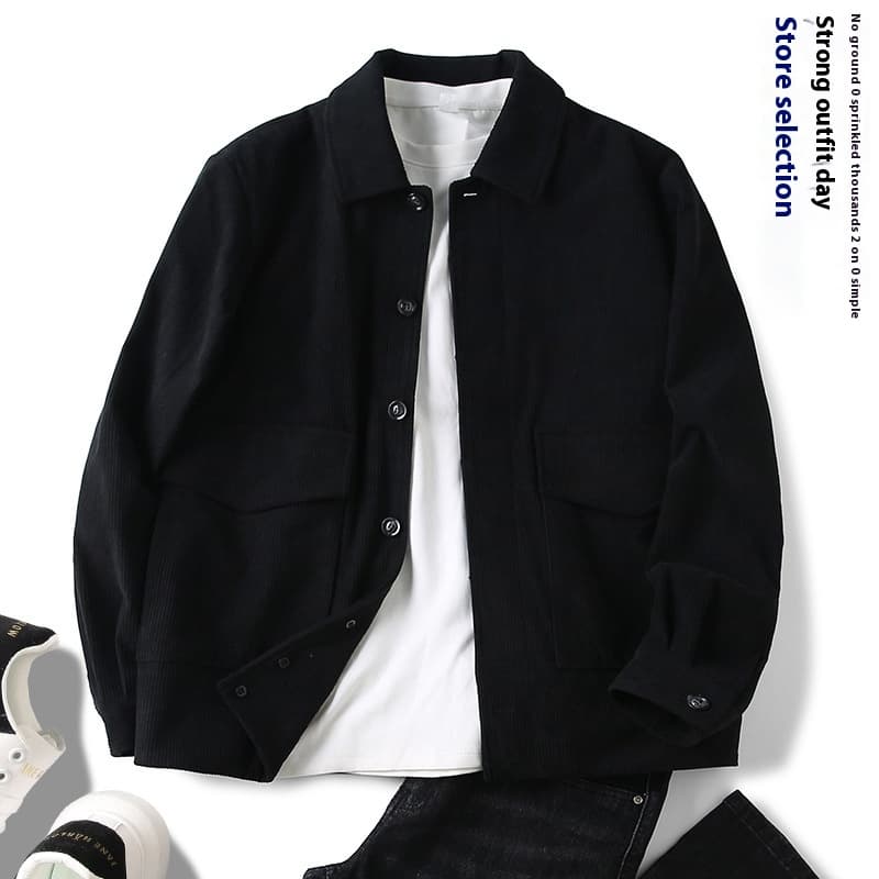 Chaqueta de pana para hombre estilo retro