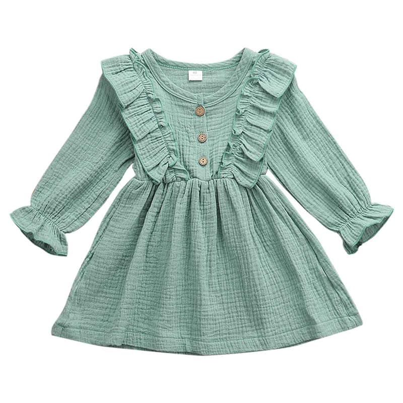 Vestido de primavera para niña con volantes 1-6 años