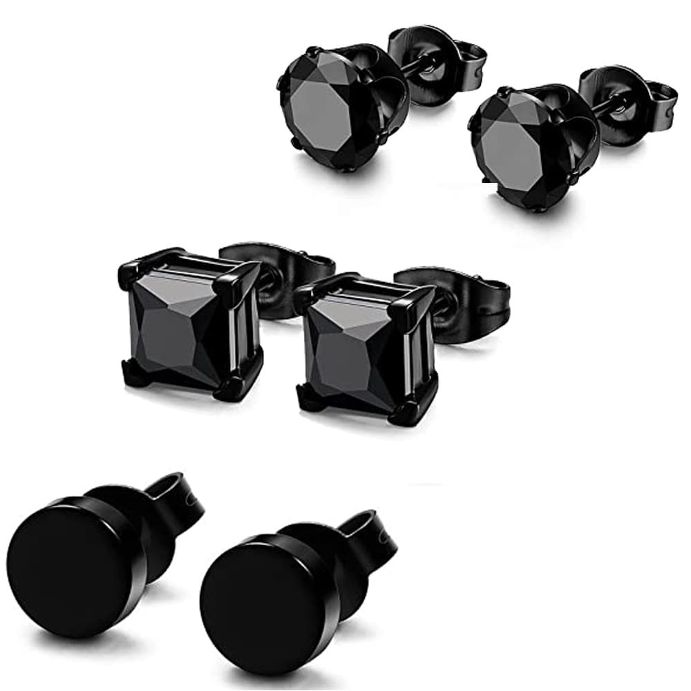 Pendientes de circonia cúbica estilo punk