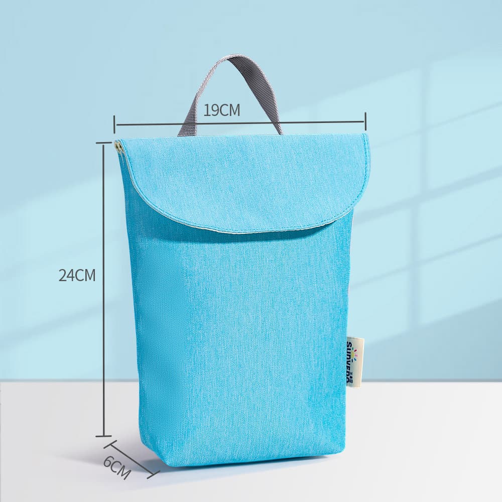 Bolsa de almacenamiento de pañales con gancho para cama