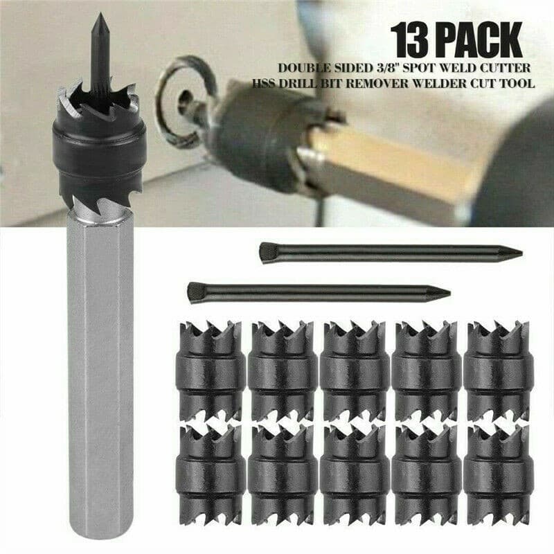 Juego de 13 brocas para extracción de puntos de soldadura