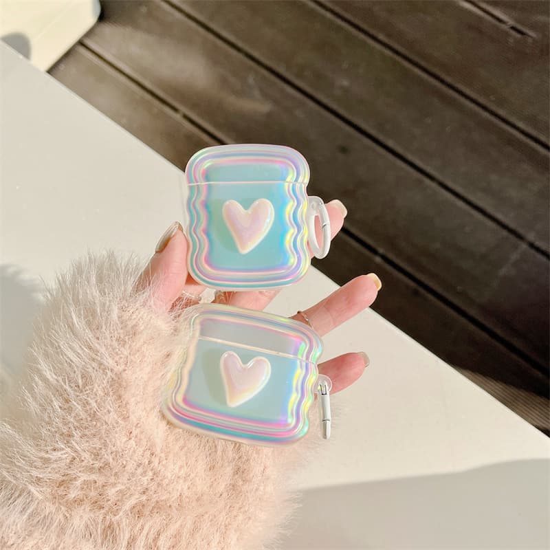 Funda para AirPods con diseño de amor tridimensional