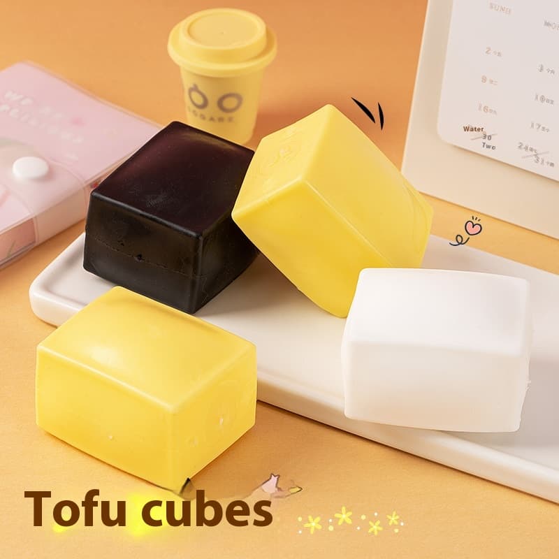 Juguete desestresante de tofu comprimible
