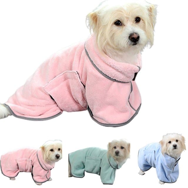 Bata de baño absorbente para mascotas perros y gatos