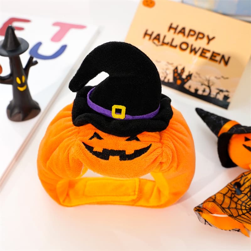Disfraz de Halloween calabaza para mascotas, cómodo y festivo