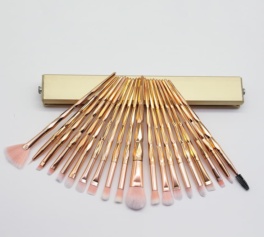 Juego de 20 pinceles de maquillaje con diseño diamante