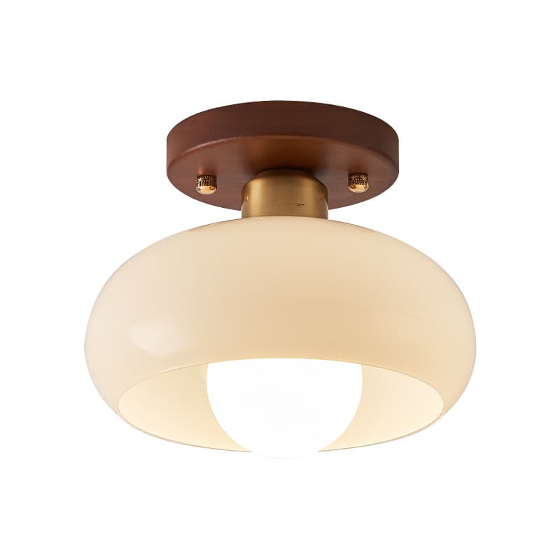 Lámpara de techo nogal minimalista con luz LED regulable