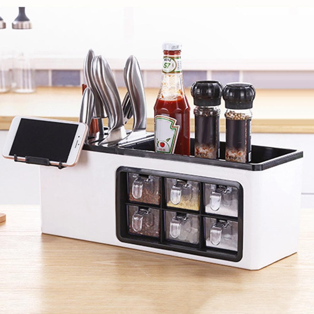 Organizador de cocina mural con compartimentos