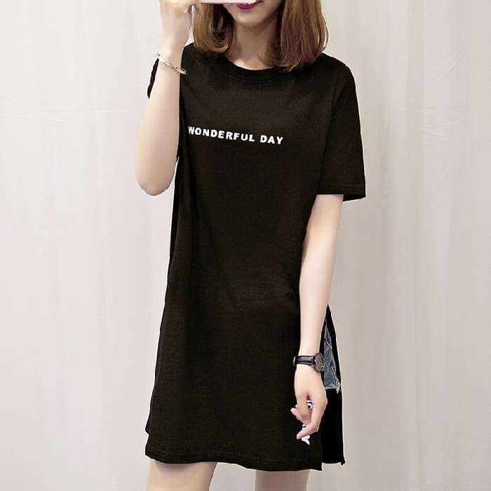 Camiseta de algodón con diseño de letras