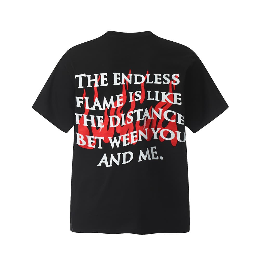 Camiseta de manga corta para hombre con estampado llama