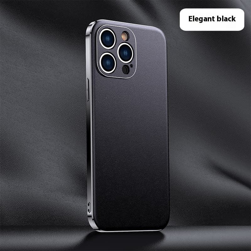 Funda de cuero para iPhone con protección contra caídas