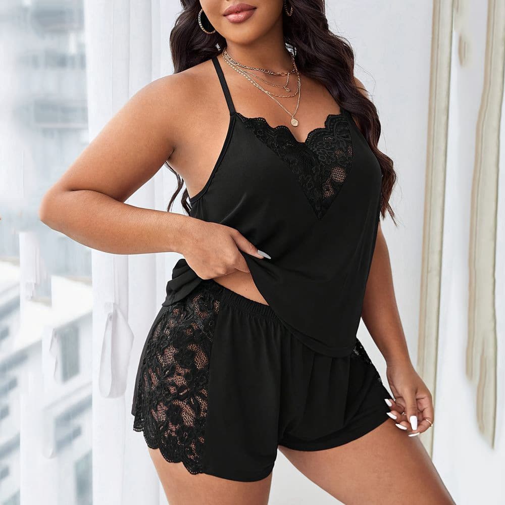 Pijama sling sin mangas para mujer