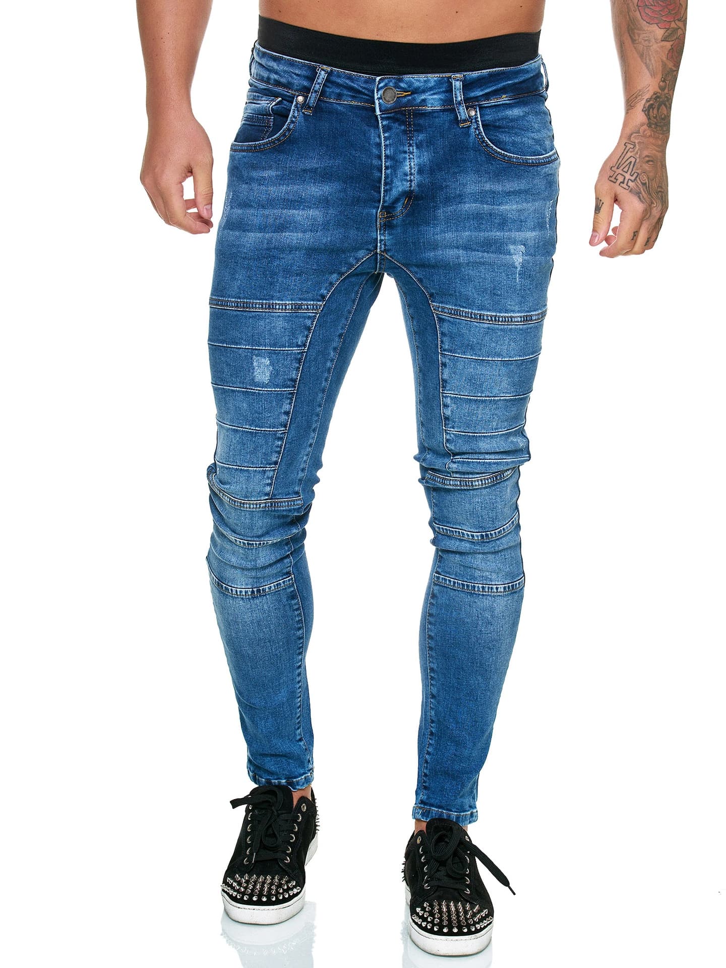 Pantalones vaqueros rotos ajustados estilo hip-hop