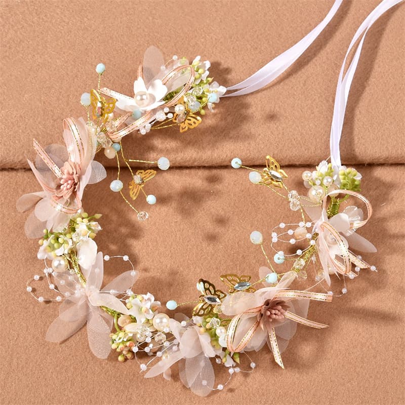 Set de accesorios de hada con diadema y flores