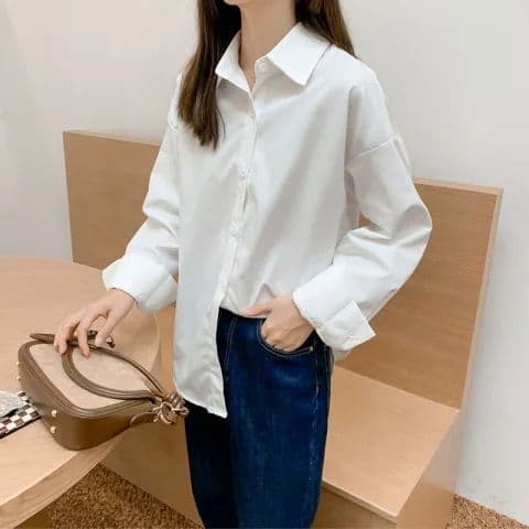 Cardigan coreano casual con botones y manga larga