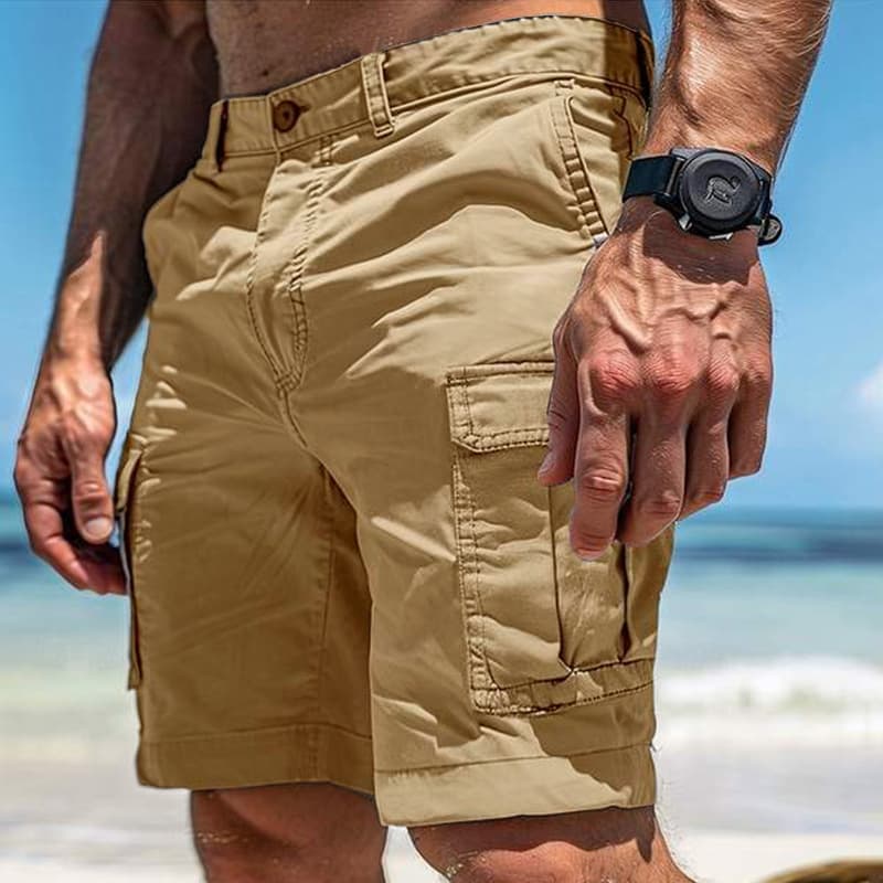 Pantalones cortos cargo con múltiples bolsillos